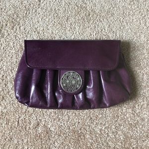 Brighton purple leather clutch/purse